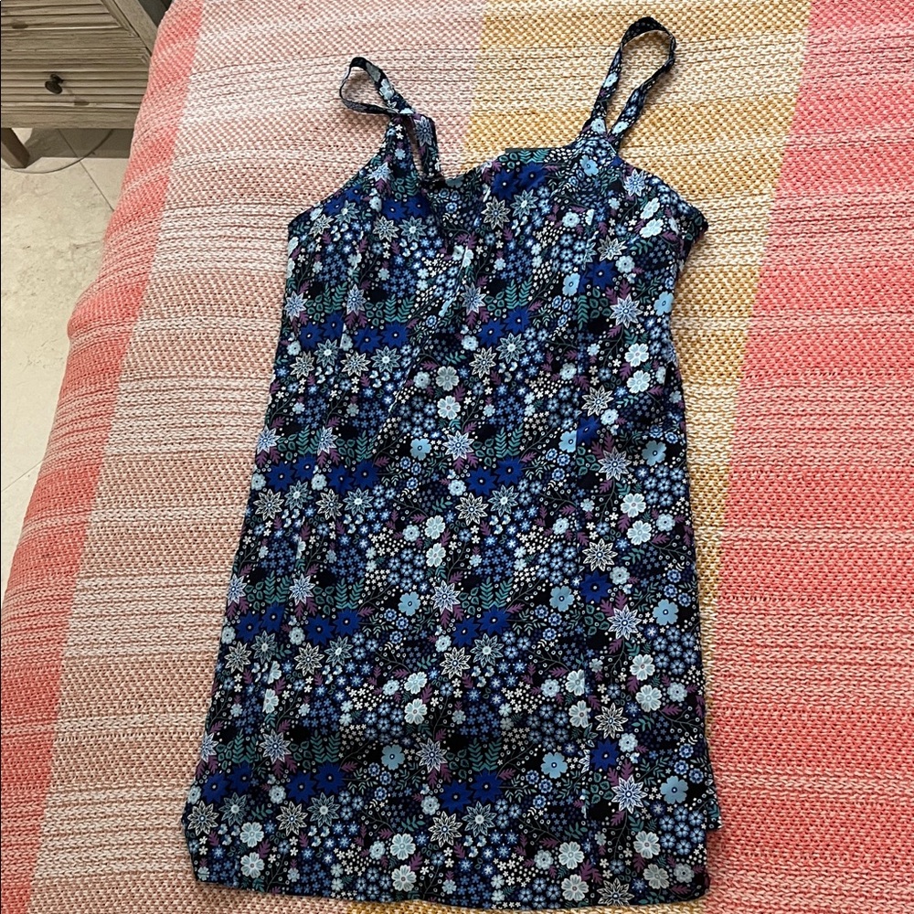 Pacific Trail Blue Floral Mini Dress